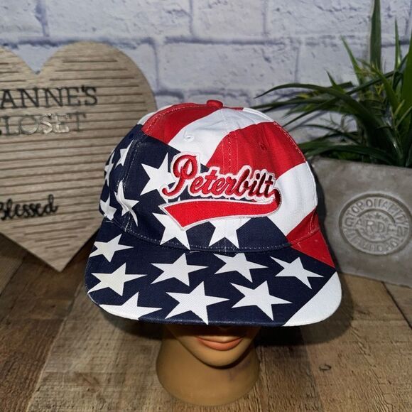 Peterbilt United States Flag Hat 1994 Global Flag Adjustable Snap Back Cap - Picture 2 of 10